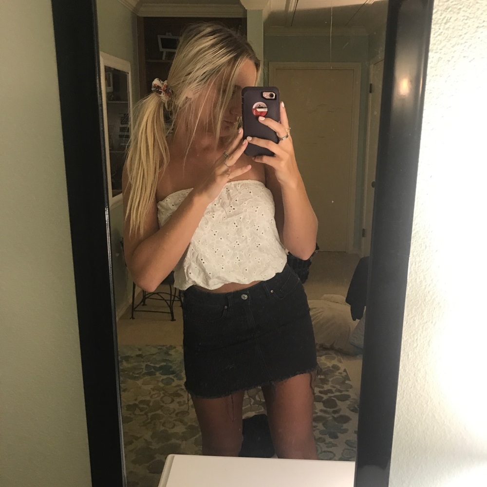 Black denim pacsun skirt